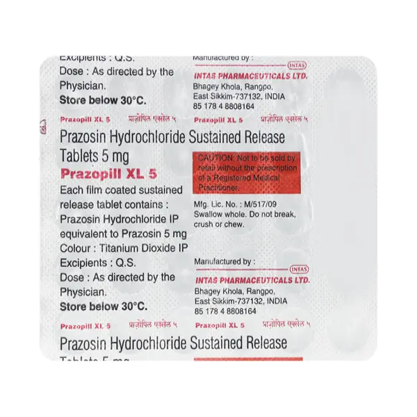 Prazopill XL 5mg Tablet 30s