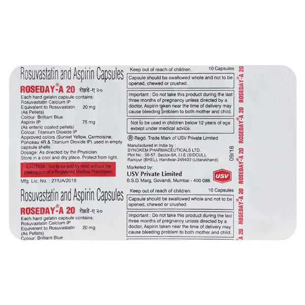 Roseday A 20mg Capsule 10s