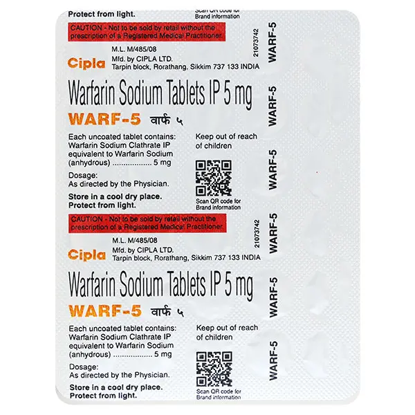 Warf 5mg Tablet 30s