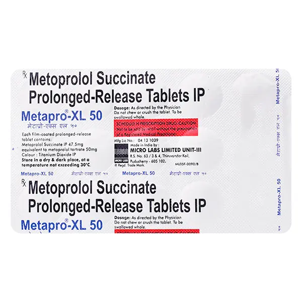 Metapro XL 50mg Tablet 15s