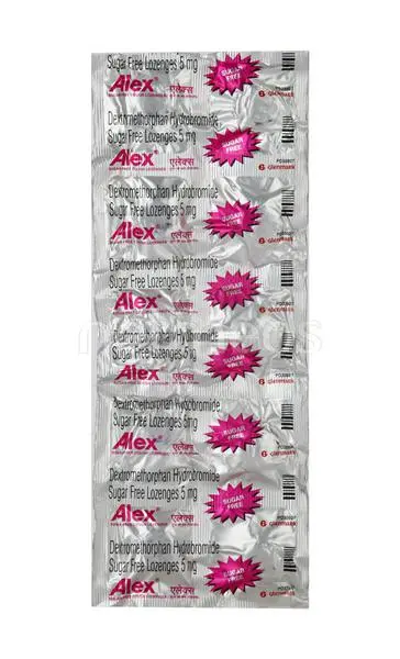 Alex Cough Lozenges Sugar Free Dextromethorphan 10mg