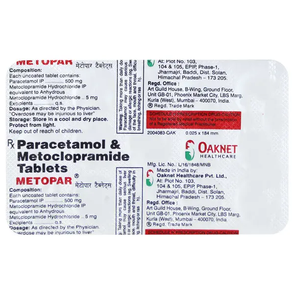 Metopar Tablet 15s