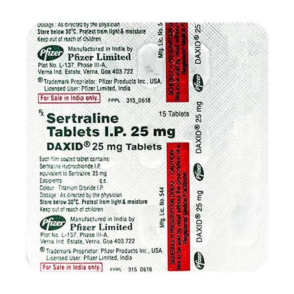 Daxid 25mg Tablet 15s