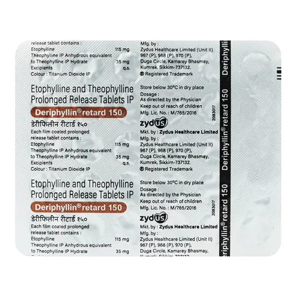 Deriphyllin R 150mg Tablet