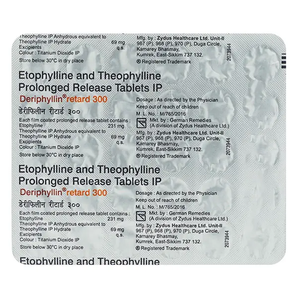 Deriphyllin R 300mg Tablet