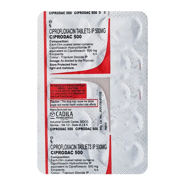 Ciprodac 500mg Tablet 10s