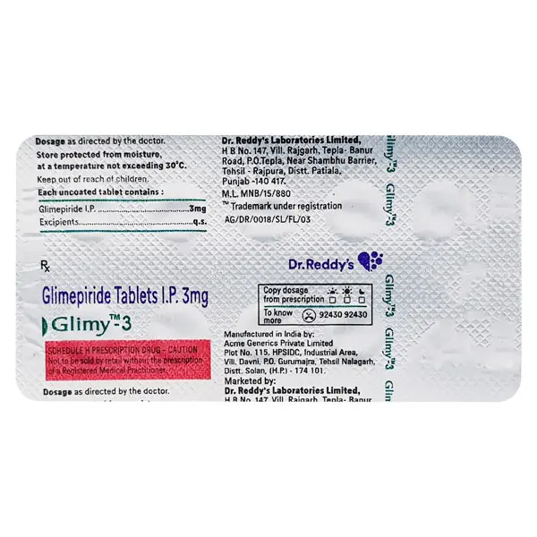 Glimy 3mg Tablet 10s