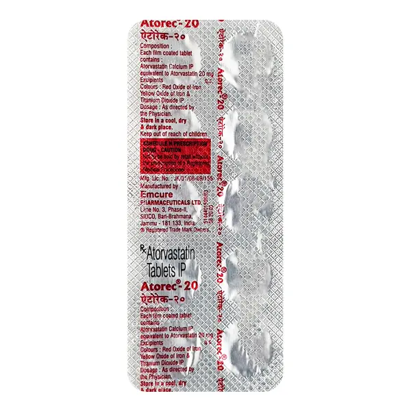 Atorec 20mg Tablet 10s