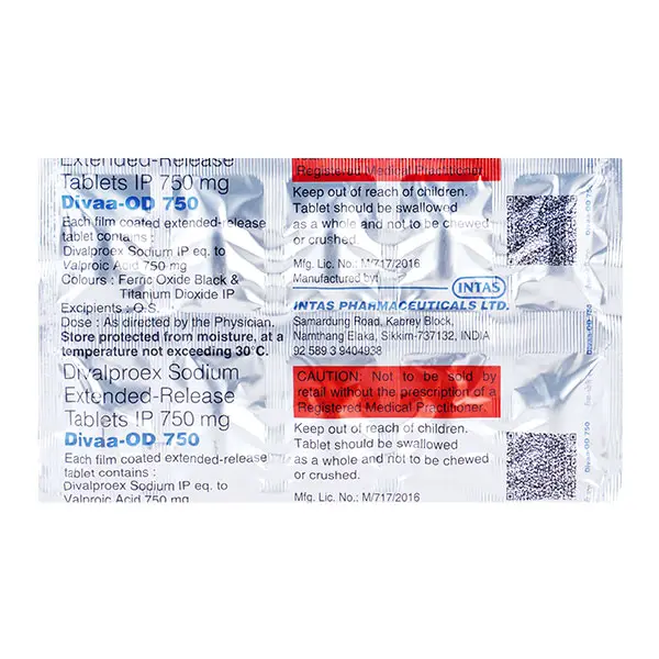 Divaa OD 750mg Tablet 10s