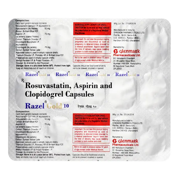 Razel Gold 10mg Capsule 15s