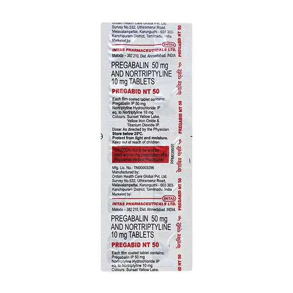 Pregabid NT 50mg Tablet