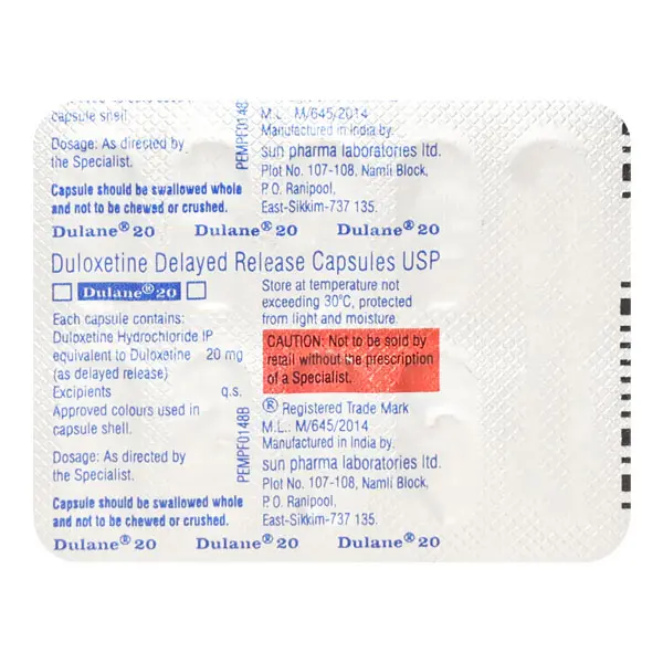 Dulane 20mg Capsule