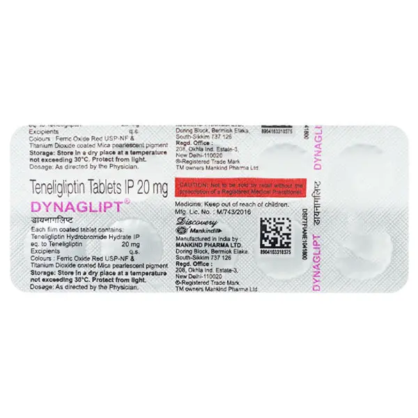 Dynaglipt 20mg Tablet 10s