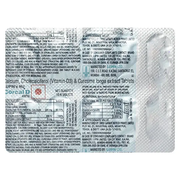 Corcal D 400iu Tablet 10s