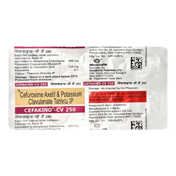 Cefakind CV Tablet 250mg 10s