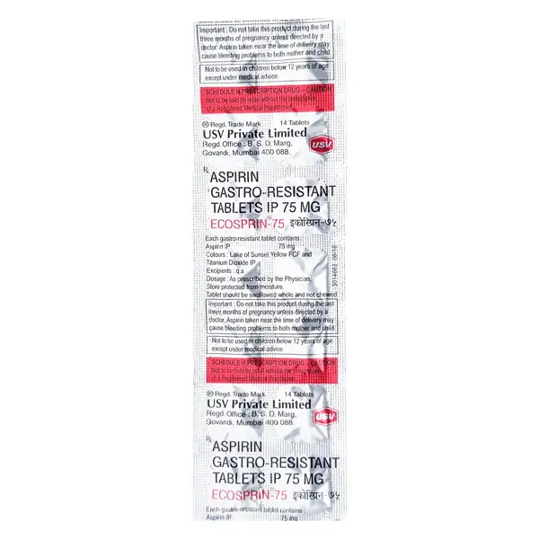 Ecosprin 75mg Tablet