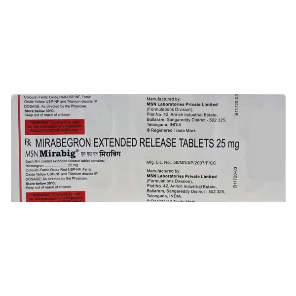 Mirabig 25mg Tablet 10s