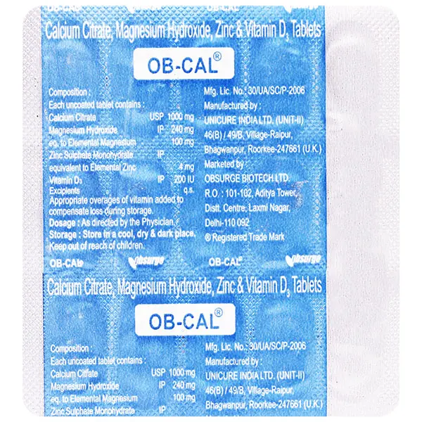 OB Cal Tablet 15s