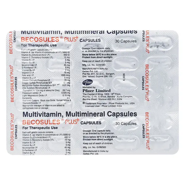 Becosules Plus Capsule 30s