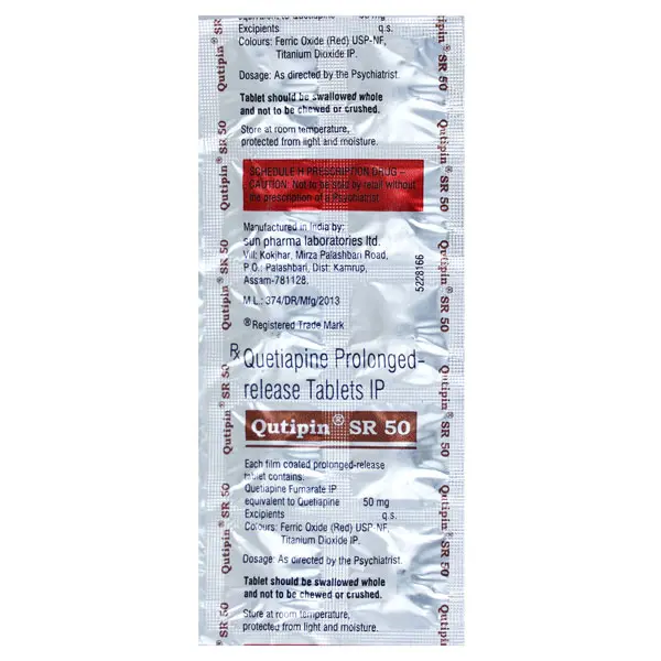 Qutipin SR 50mg Tablet 10s