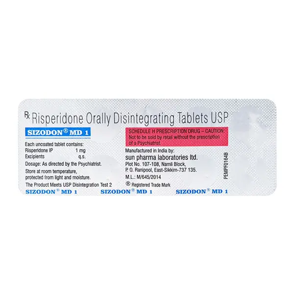 Sizodon MD 1mg Tablet 10s