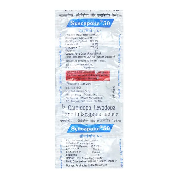 Syncapone 50mg Tablet 10s