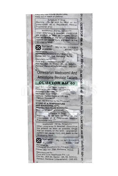 Olmetor AM 40mg Tablet 10s