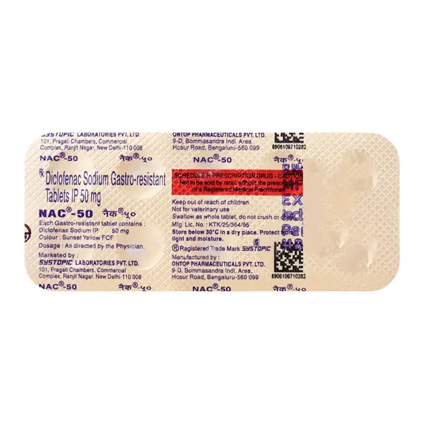 Nac 50mg Tablet 10s