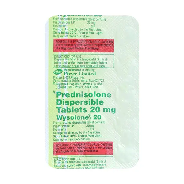 Wysolone Tablet 20mg 15s