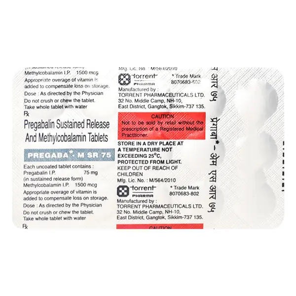 Pregaba M SR 75mg Tablet 15s