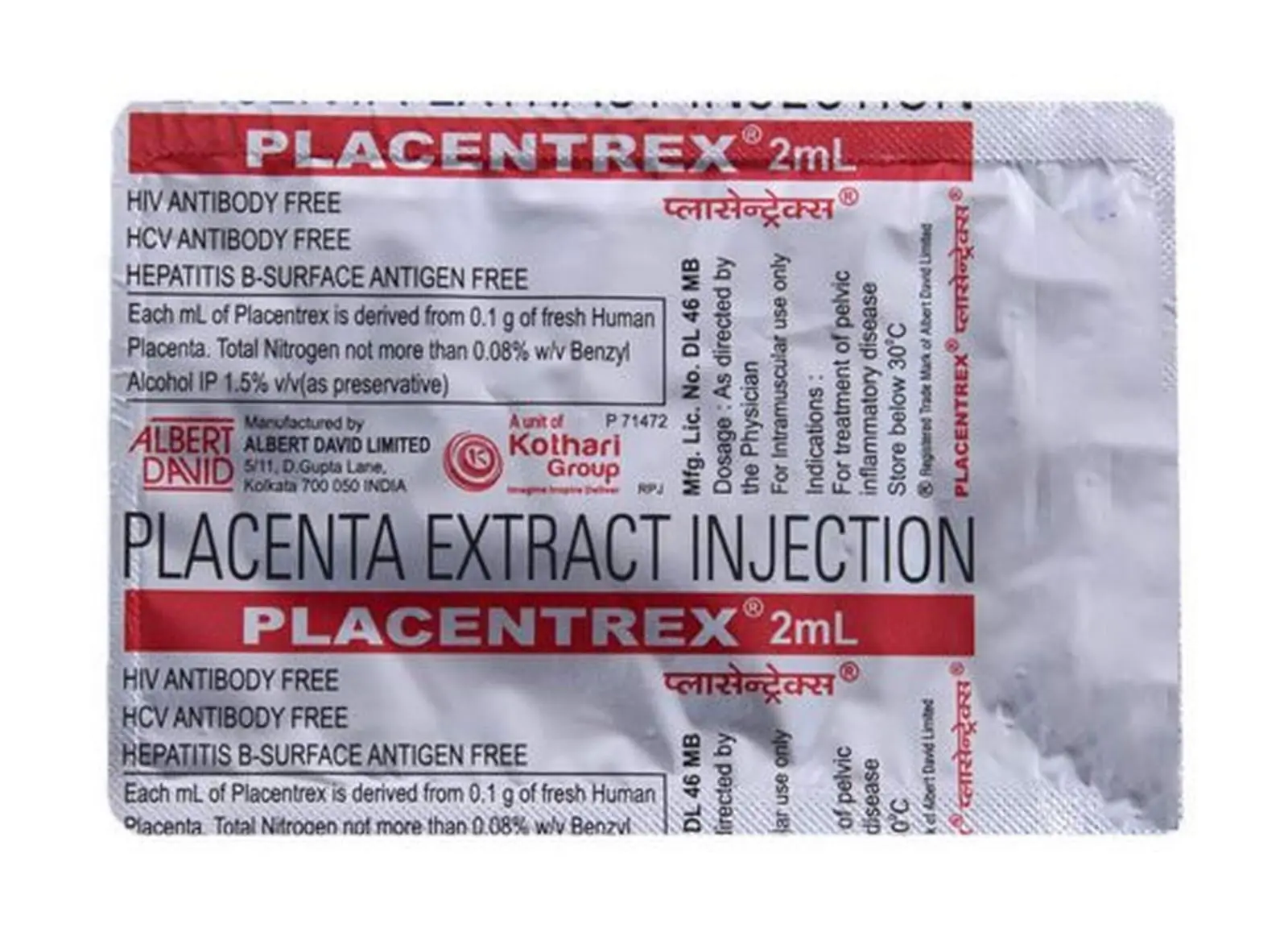 Placentrex Injection 2ml
