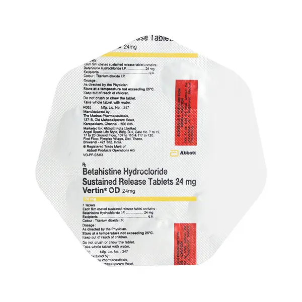 Vertin OD 24mg Tablet 7s