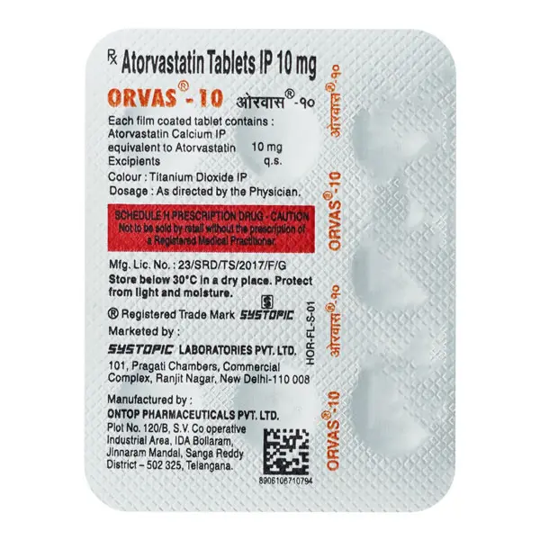 Orvas 10mg Tablet 7s