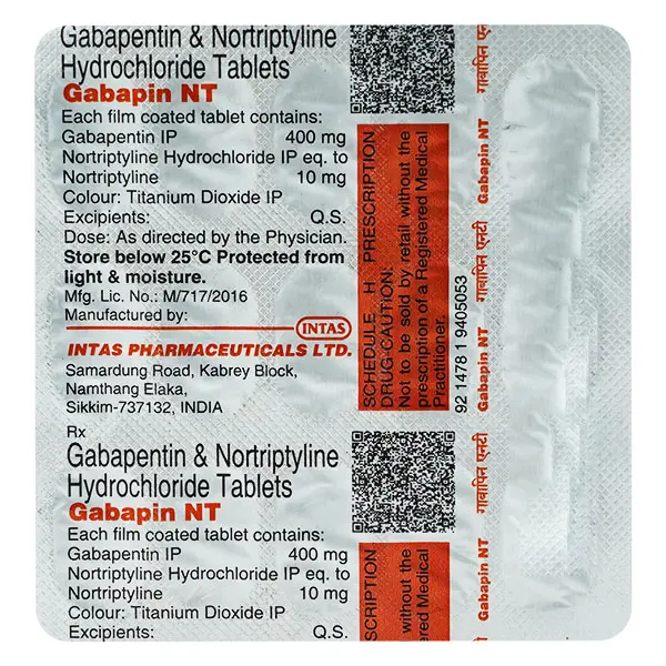 Gabapin NT 400mg Tablet