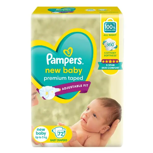 Pampers New Baby Diapers 72s