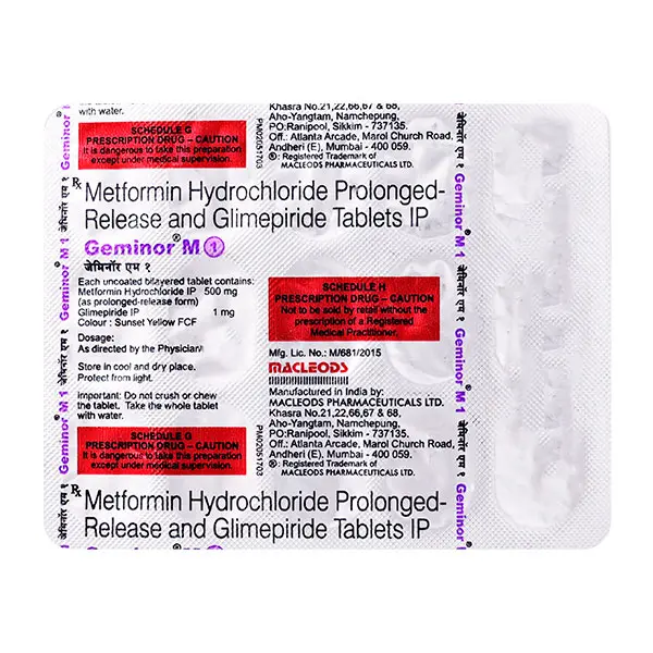 Geminor M 1mg Tablet 15s