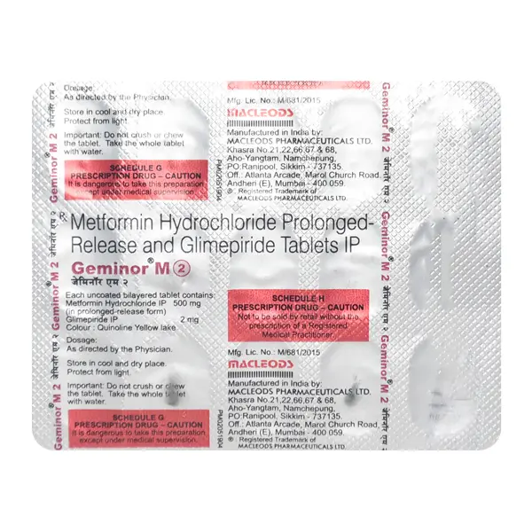 Geminor M 2mg Tablet 15s