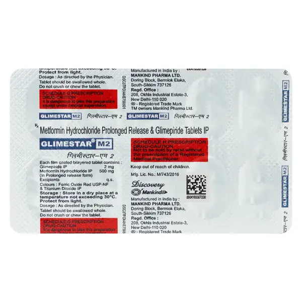 Glimestar M 2mg Tablet 10s