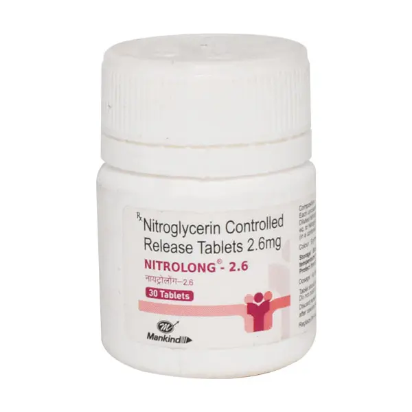 Nitrolong. 2.6mg Tablet 30s