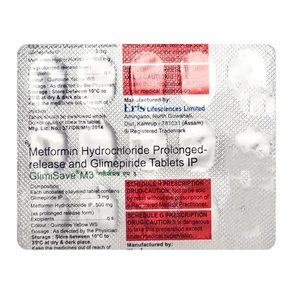 Glimisave M 3mg Tablet 15s