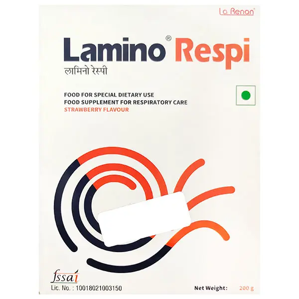 Lamino Respi Powder Strawberry Flavour 200g