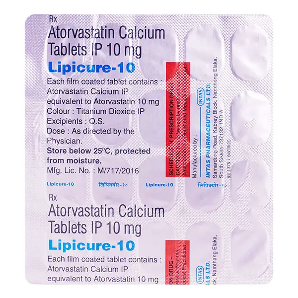Lipicure 10mg Tablet 20s