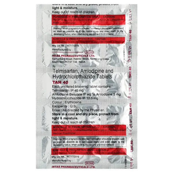 Tah 40mg Tablet 15s