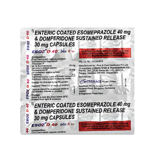 Esoz D 40mg Capsule 15s