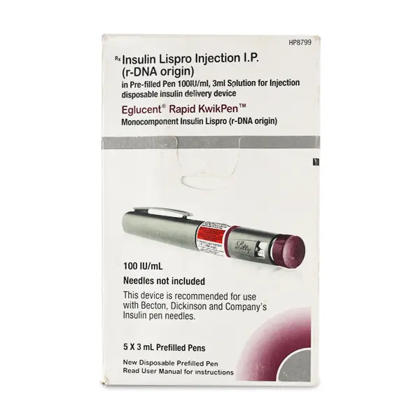 Eglucent Rapid Kwikpen 100iu/ml 3ml