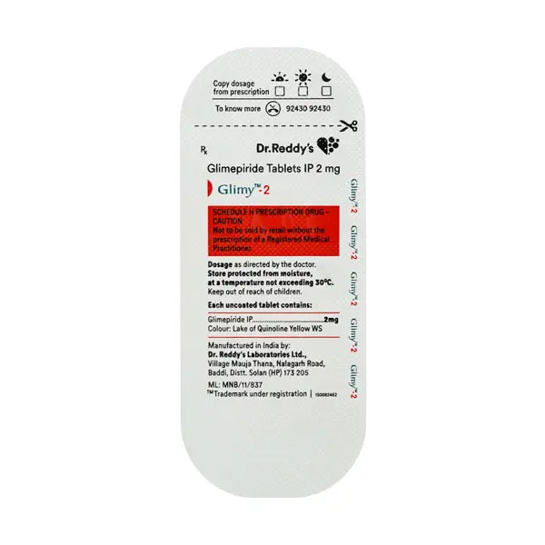 Glimy 2mg Tablet 14s