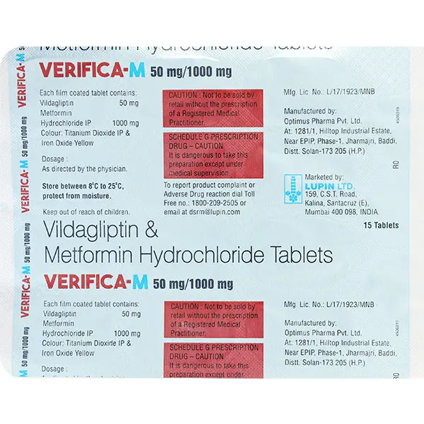 Verifica M 50/1000mg Tablet 15s