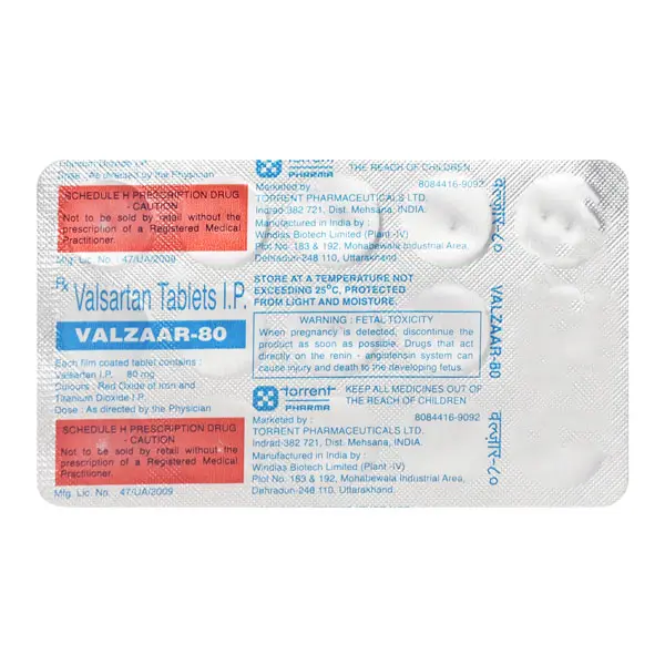 Valzaar 80mg Tablet 15s