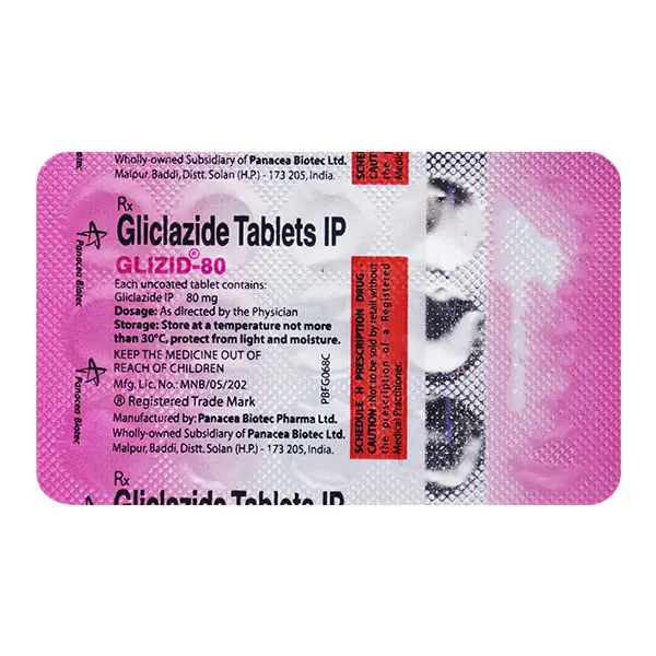 Glizid 80mg Tablet 15s