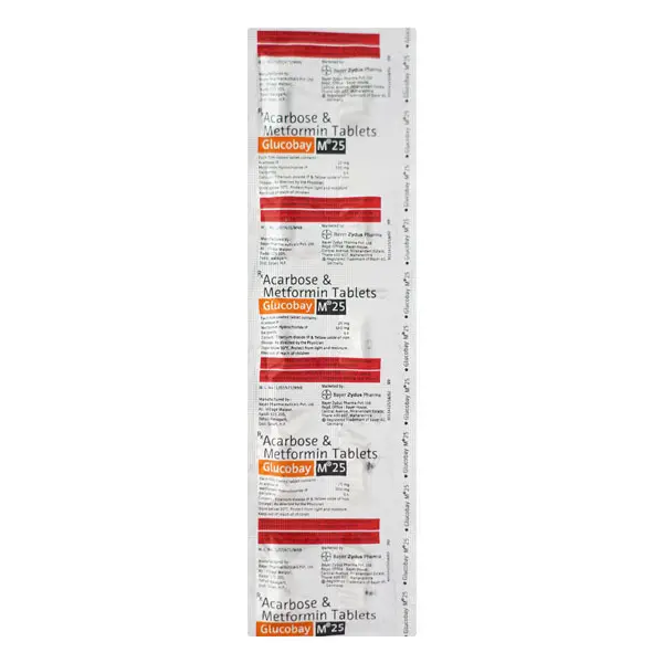 Glucobay M 25mg Tablet 10s